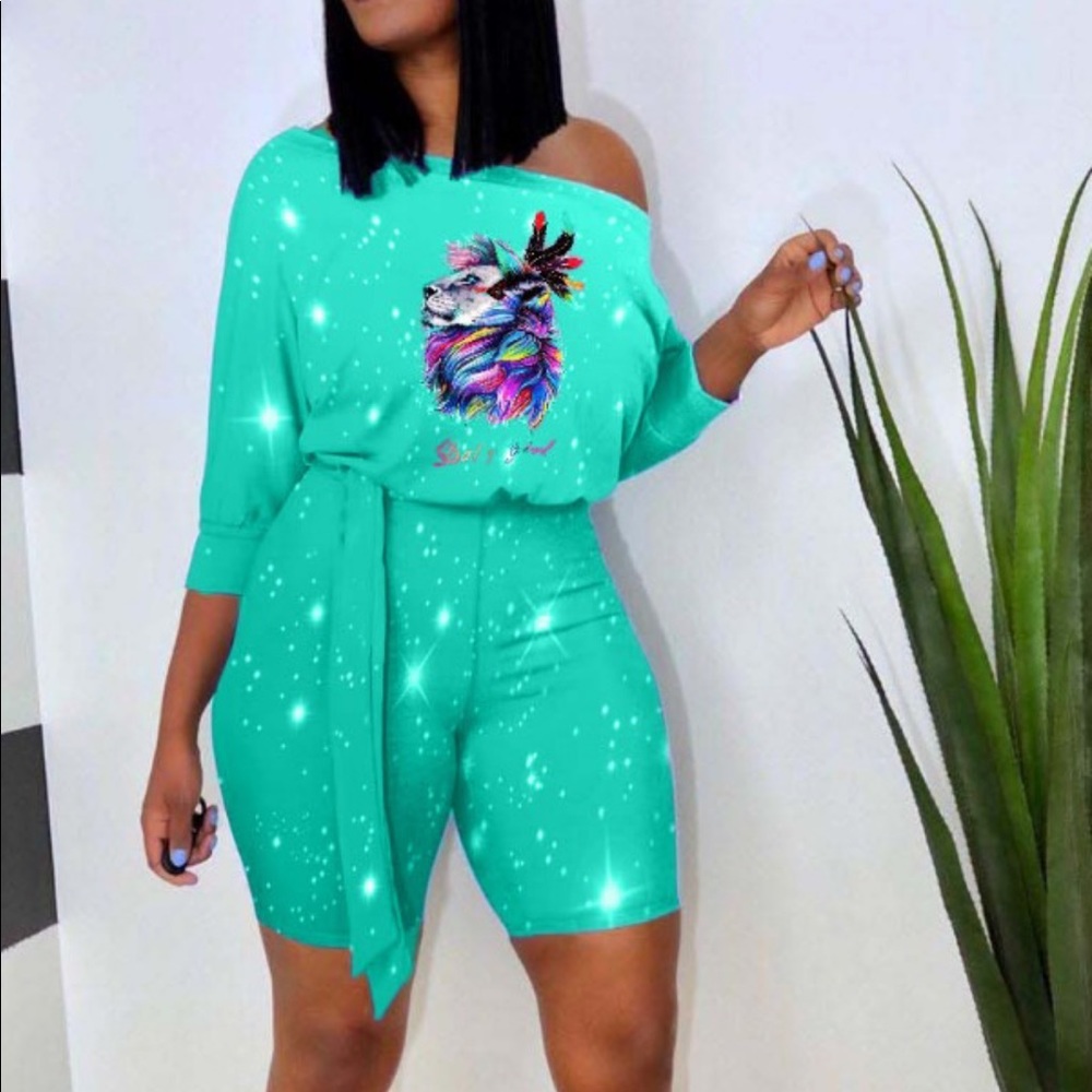 2 pieces outfit for women tie dye club wear.